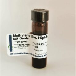 Methylene Blue powder in glass flask